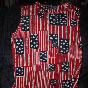 Mountain Lake Patriotic Sleeveless Top